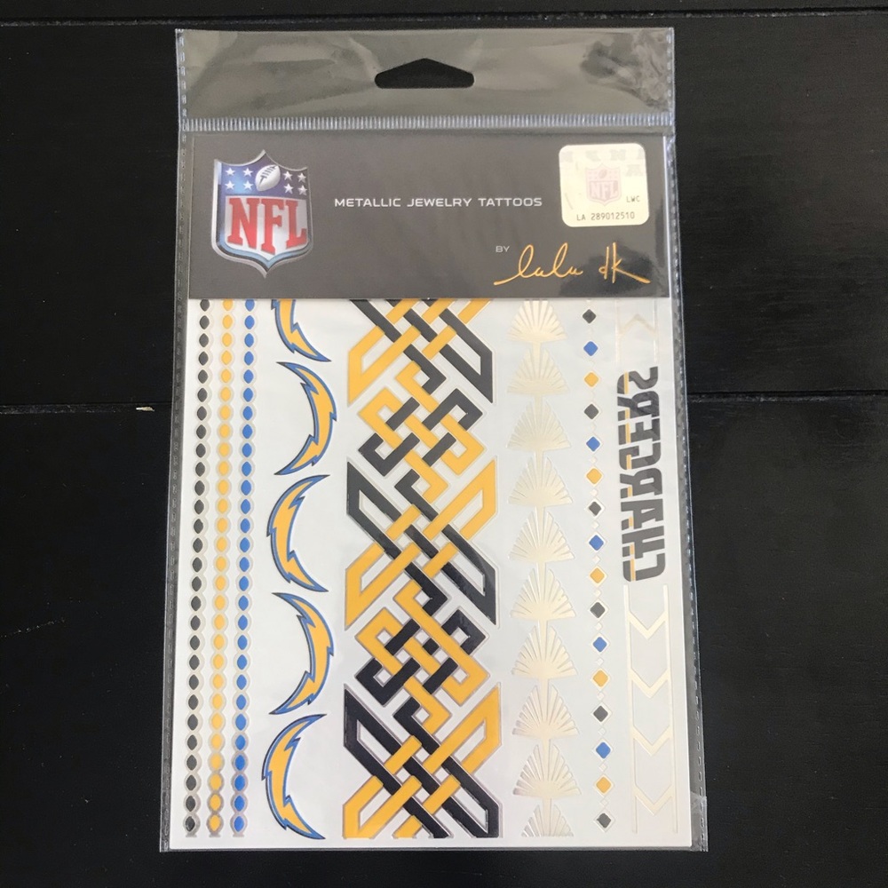 Chargers Lulu DK Metallic Jewelry Tattoo